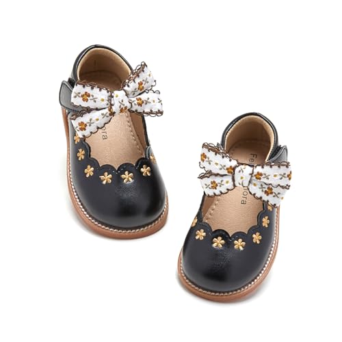 Image of Felix & Flora Toddler Little Girl Mary Jane Dress Shoes - Ballet Flats for Girl Party School Shoes