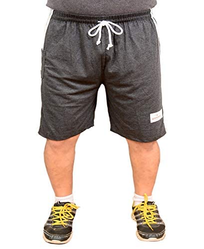 FashionIO? Men's Cotton Regular Hosiery Bermuda Shorts Dark Grey Color-picture-16