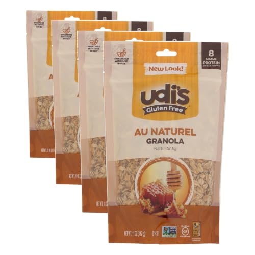 Udi's Gluten Free Au Naturel Granola, Dairy and Egg Free, Pure Honey, 11Ounce (Packaging May Vary) (Pack of 4) image 5