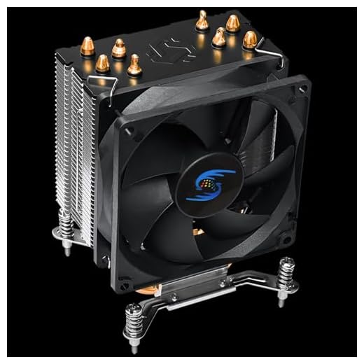 CPU Air Cooler 90mm Single-Tower with 4 High-Performance Copper Heat Pipes 1800 RPM Immensely High Airflow Aluminium Heatsink Cover for LGA 775/115X/1151/1366/1200/1700 A4S-i