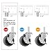 Besitu 4 Inch Caster Wheels, 1/2