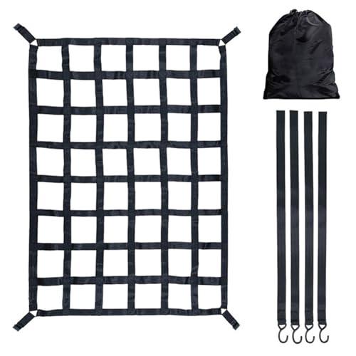 Rete per carico | Rete di carico estensibile e resistente – La rete di carico si estende per la superficie di carico del camion, superficie di carico pick-up, rimorchi, bagagliaio, con 4 cinghie fisse