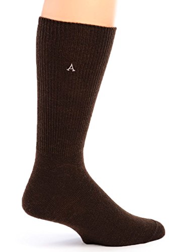 WARRIOR ALPACA SOCKS - Premium Baby Alpaca Wool Dress Socks For Men and Women(Brown Large)3