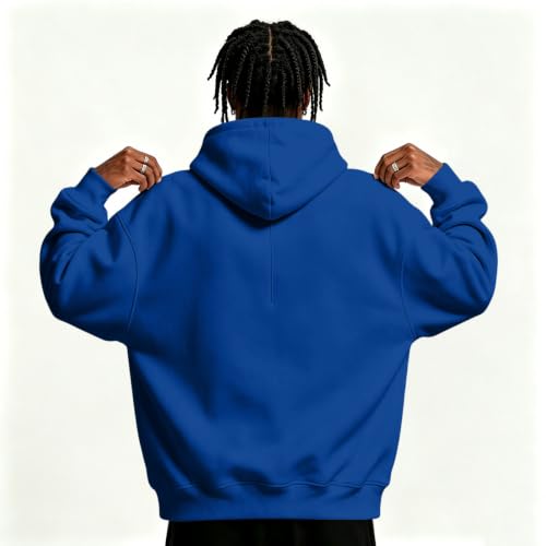 Fleece Hoodie Men Fleece Quarter Zip Pullover Hoodie Kangaroo Pocket - image 8