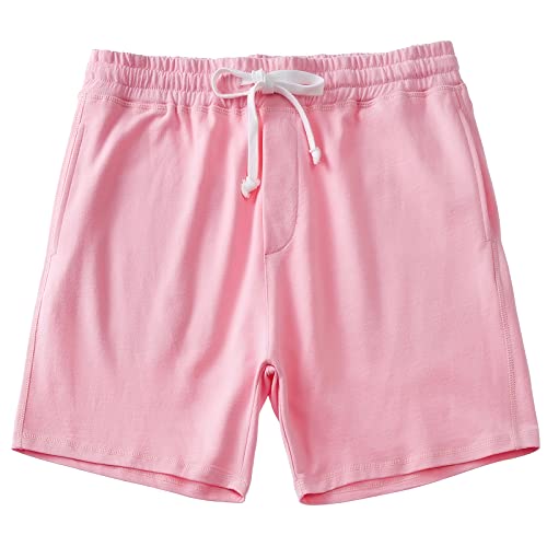 Image of AMY COULEE Mens Athletic Workout Shorts 5.5 inch Cotton Casual Shorts Elastic Waist Joggers Sports Sweat Shorts