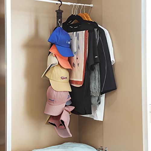 2 Pack Baseball Cap Storage Organizer, Eight Clips Hold Up To 16 Caps Hat Holders For Beanie| Hanging Hat Rack | Over Door Hanger #TOP6