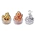 3 macetas de copos de papel de imitación para uñas, oro, plata y oro rosa, copos de oro decorativos para decoración de uñas de bricolaje como pegatinas y calcomanías