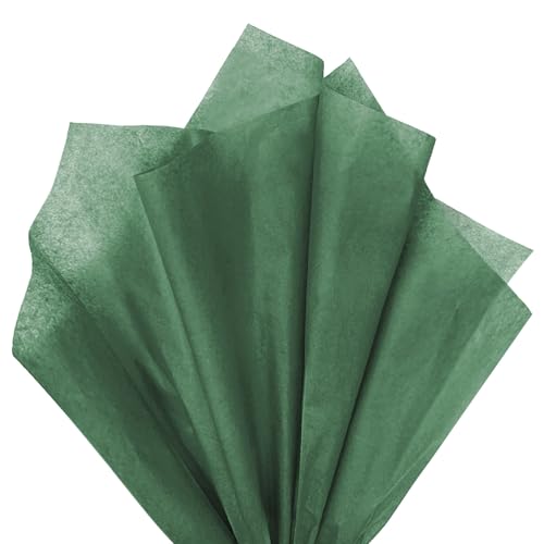 Image of 120 Sheets 20 inchX14 inch Forest Green Tissue Paper for Gift Bags Wrapping, Art Tissue Paper Bulk for Holiday Birthday Party Crafts Decoration (Forest Green)
