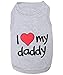 Parisian Pet I Love Daddy Dog T-Shirt, X-Large