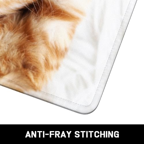Niniubye ZM-S-9X8IN-01 Mouse Pad, Minimalism Marble Style Computer Mousepad, Anti-Slip Rubber Mouse Mat With Stitched Edges For Gaming, Office, Laptop, Pc, Women, 9 Inch X 8 Inch Thick 3Mm, Cute Cat thumb #3