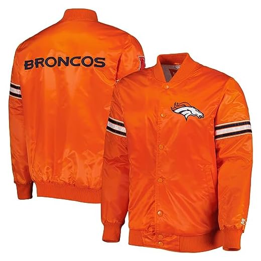 Starter Men's Orange Denver Broncos The Pick and Roll Full-Snap Jacket