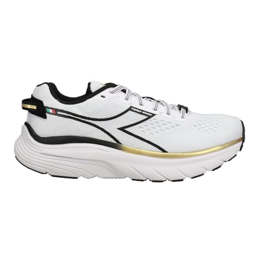 Diadora Men's Equipe Atomo - White/Gold/Black - 8.5 D