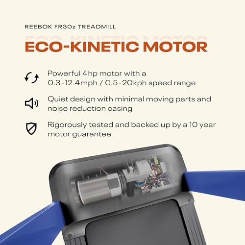 Image of Reebok Treadmills - Powerful Motors, Incline, Bluetooth, Walking or Running, Plus 60 Day Free Kinomap Membership