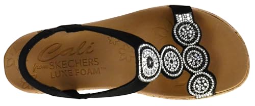 Skechers womens Beverlee - Date Glam Sandal , Black , 9