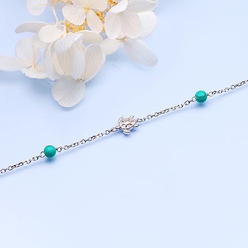 Image of Ladytree Bracelet for Women 925 Sterling Silver Cute Flying Bat /Blue Jay /Turtle /Bunny /Stingary /Octopus Charm Adjustable Bracelet Ocean Jewelry Gifts for Teen Girls Mother Wife Daughter Family