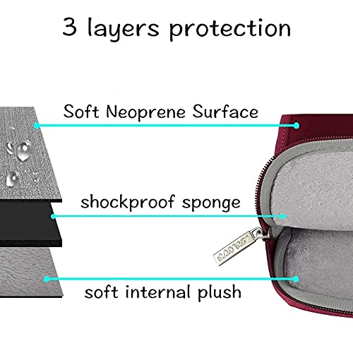Image of MOSISO Laptop Case 13.3 inch, 13-13.3 inch Laptop Sleeve Bag Compatible with MacBook Air /Pro 13 /Pro 14 M5 M4 M3 M2 M1, HP Dell ASUS Lenovo, Neoprene Computer Sleeve Bag with Small Case, Wine Red