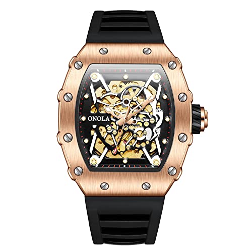 OVERFLY Automatic Mechanical Skeleton Unique Dial Luxury Mens Watch (B0CB8NYRXL) Amazon Price History, Amazon Price Tracker