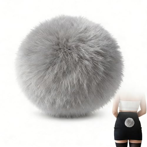 Lysjoy Accesorios Disfraz Conejo, Cola de Conejos Peluche Diseño de Imperdibles, Accesorios Cola de Conejo, Accesorioss de Disfraz de Conejito, Adecuados para Halloween, Pascua, Cosplay (Gris)