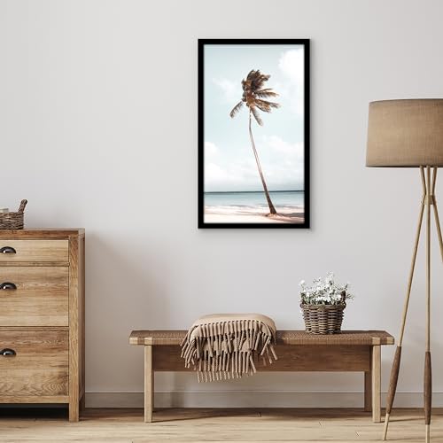 Americanflat 18x32 Poster Frame with Polished Plexiglass - Black Picture Frame - Wide Photo Frames Made of Engineered Wood for Vertical or Horizontal Wall Display - Epic Collection - Black