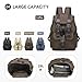 SUIKIHUM Vintage Canvas Backpack for Men Women, Durable Casual Daypack, Large Capacity Travel Rucksack Fits for Hiking and Daily Use (Coffee)