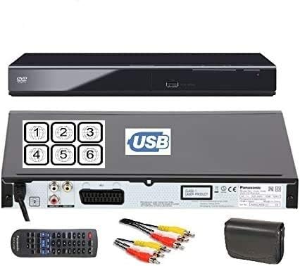 Panasonic DVD-S500EB-K MULTIREGION DVD player with USB & RCA Cable/CD Ripping