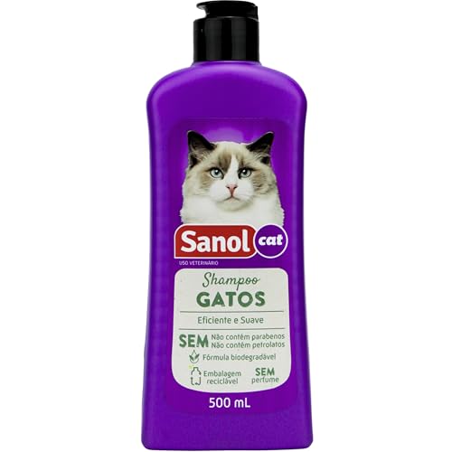 Sanol Dog Shampoo De Pêlos Para Gatos 500 Ml Roxo