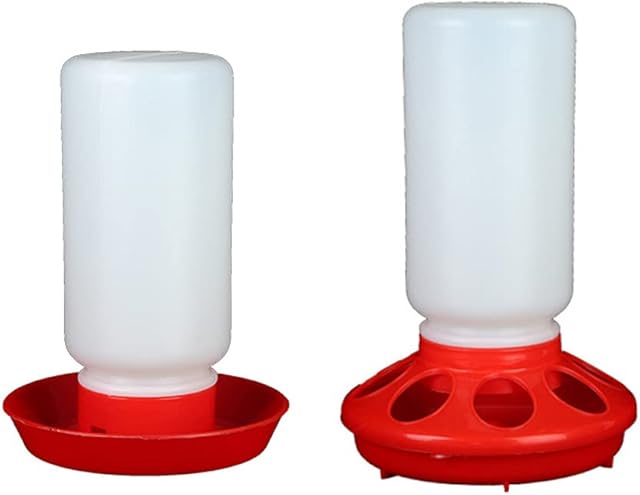 Chick Waterer and Feeder Automatic Small Poultry Water Drinker Food Dispenser Harmless Food Material Plastic Chick Feeding and Drinking Set for Incubators without Waste Small