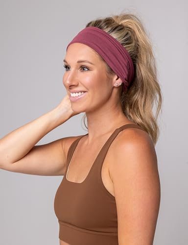 Image of Maven Thread Wide Workout Headbands for Women - Non-Slip Sweatbands for Gym, Running & Yoga