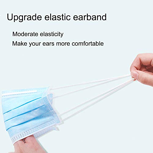 Face Masks For Kids, Breathable 3 Pleat Face Mouth Cover Mask, Elastic Ear Hook, Dxlover Face Masks, 50 Units, Blue (Tmz-11) #TOP3