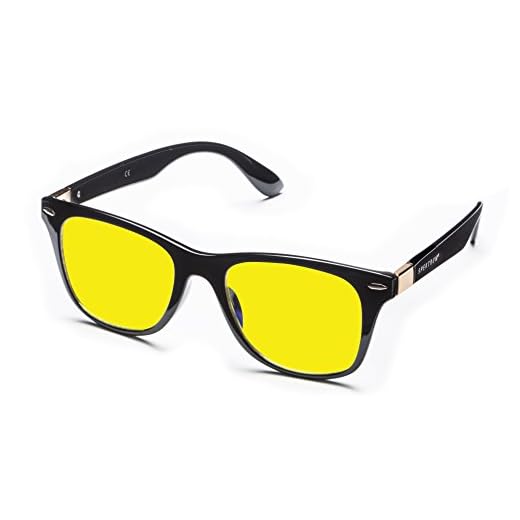 Prospek ULTIMATE Evening Blue Light Glasses - 99% YELLOW Lens 6pm-10pm - Work Late & Game Without Ruining Sleep - Computer Eyewear for Men Women - Better Sleep Than Clear Lenses