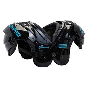 CHAMPRO Youth Scorpion Shoulder Pad, Black, Blue, 100-130lbs (FSP5) product image