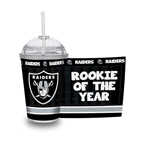 Image of Rico Industries NFL Football Rookie of The Year 12oz Acrylic Tumbler, Youth Tumbler with Swirly Straw