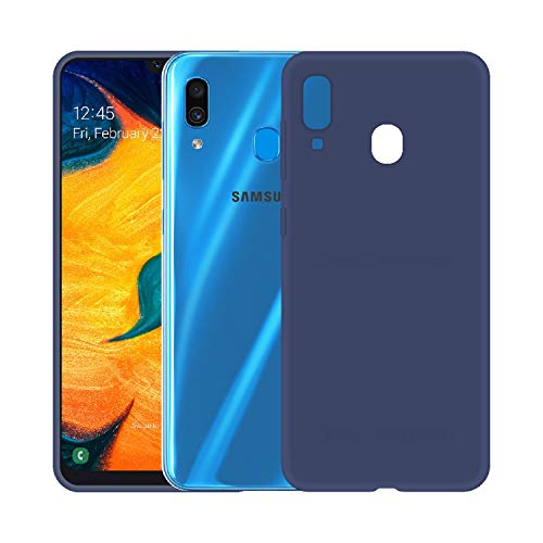 Image of Case Creation Luxurious OG Series for Samsung Galaxy A30 Case Cover,Anti-Dirty Slim Case Frosted Matte Cute Candy TPU Raised Bezel (Splash of Color) Back Cover for Samsung A30 -Navy Blue