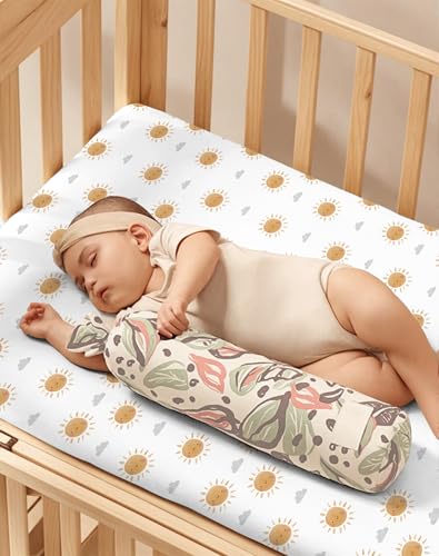 Image of Crib Sheets for Boys and Girls, 2 Pack Fitted Baby Sheets for Standard Toddler Mattress 28 inch x 52 inch, Soft Breathable Jersey Knit Baby Bedding (Sunny Morning)