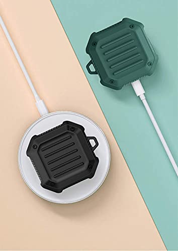 Image of VERTUS Earphone Case Cover Compatible for Samsung Galaxy Buds Core /Buds Live /Buds FE / Buds2 Pro with Carabiner (Black)