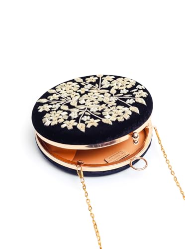 Image of THE TAN CLAN Shalimar Hand Embroidered Clutches for women Purses Luxury Evening Handbags for ladies