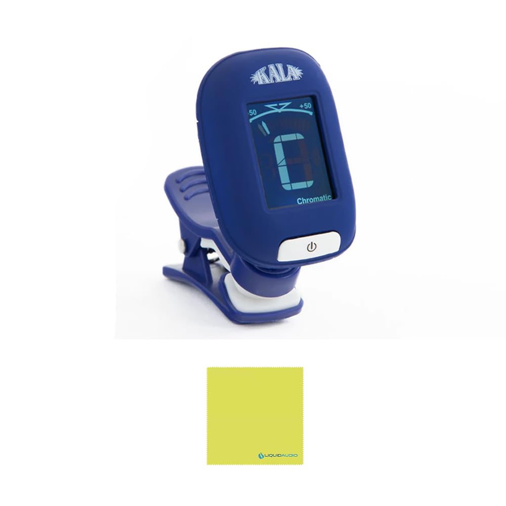 Kala Concert Ukulele Teak Tri-Top with Cutaway & EQ Ukulele Bundle with Kala Klipz Tuner in Blue and Liquid Audio Instrument Polishing Cloth - Kala KA-TK-C-CE Model - Image 5