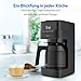 MEDION Kaffeemaschine mit Thermoskanne und Timer (Filtermaschine, 8 Tassen, 1,2 Liter, 900 Watt, 3 Stufen, Warmhaltefunktion, Timer Zeitschaltuhr, Antitropf, Display, MD18458) matt schwarz