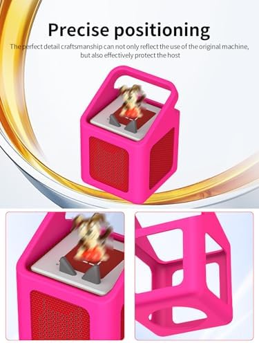 Silicone Case for Tonies Toniebox 1,Full Protective Cover for Anti-Scratch,Skin-Friendly Dirt and Shock Resistant,Rosered - 4