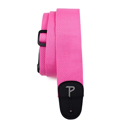 Perri PLNWS201P Sangle en polyester pour Guitare Rose - Les Beatles, Paul McCartney, John Lennon, RIngo Starr, George Harrison Perri PLNWS201P Sangle en polyester pour Guitare Rose