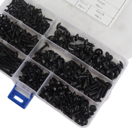 300 Piezas Tornillos Autorroscantes de Acero al Carbono M5 miniatura 7