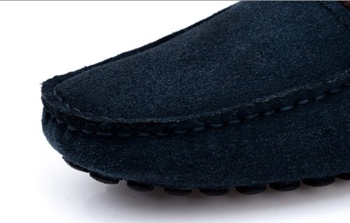 Happyshop(Tm Fashion Suede Leather Mens Comfort Slip 0N Tassel Loafer Driving Shoes Eur Size39-45 (Eur 44, Dark Blue) #TOP5