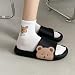Pantoufles Nuage, Chaussons Couple Homme et Femme, Tendance Mode et Nombreux Styles, Noir C, 36-37,Soft ​Foam Sole Chaussons