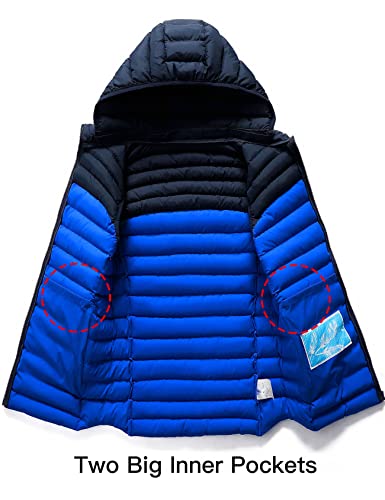 Pehmea Mens Winter Lightweight Quilted Puffer Down Vest Sleeveless Jacket With Hood(Black-L) #TOP1