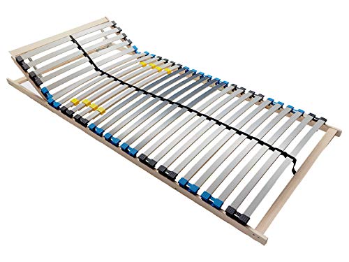 BMM Lattenrost 140x200 cm Standard 28 Leisten/Kopfteilverstellung/TÜV Zertifiziert/7...
