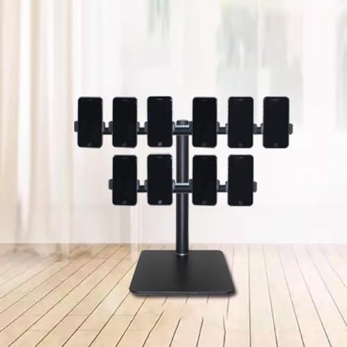 Soporte ajustable para teléfono para escritorio, soporte de carga multidispositivo, visualización manos libres, ideal para oficina en casa y grabación de video