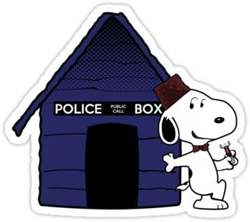 SNOOPY DOCTOR WHO PEANUTS TARDIS 4" DECAL STICKER FOR IPHONE SHIRT LAPTOP COMPUTER DAVID TENNANT DALEK MATT SMITH