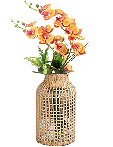 Tiamu Glazen vaas droogvaas van stroglas, Japanse creatieve vaas kan waterplanten huisdecoratie ornamenten zijn (8,5 x 16 x 4,5 cm) - Afbeelding 3