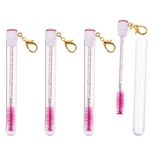 SOLUSTRE 4pcs Eyelash Brush Tubes Detachable Applicators Portable Mascara Wands