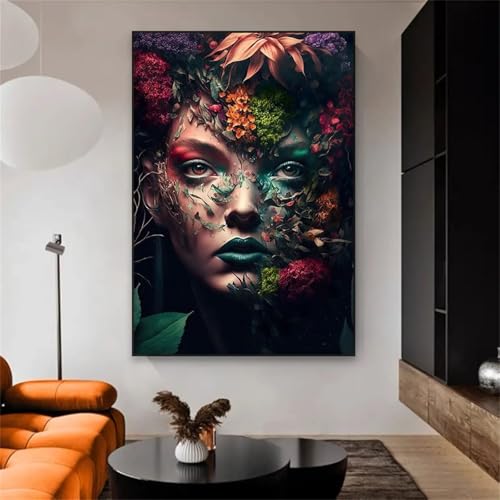 Portrait de femme XBTYKPB encadré pour raviver un mur blanc vide